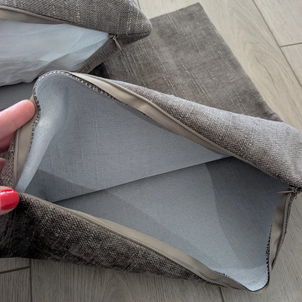 Textured Throw Pillow And Additional Marching Pillow Cover 16